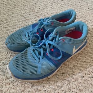 Blue nike shoes